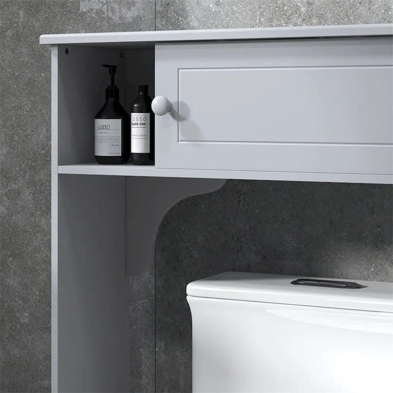 Over the Toilet Storage Cabinet with Adjustable Shelves,Toilet Rack