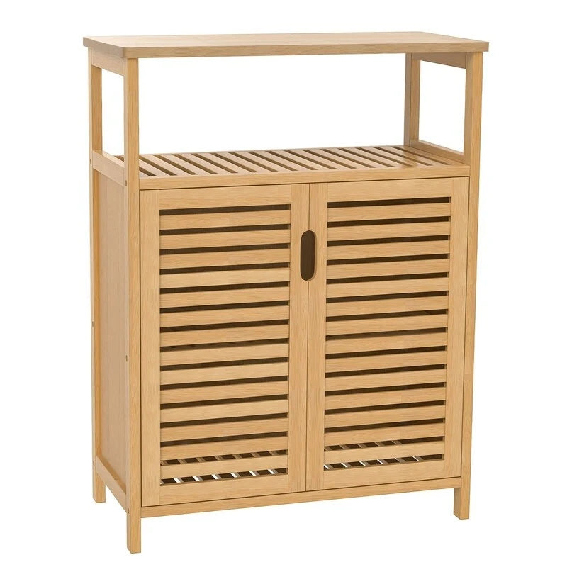 Bamboo Storage Cabinet - 11.8D x 23.6W x 31.7H