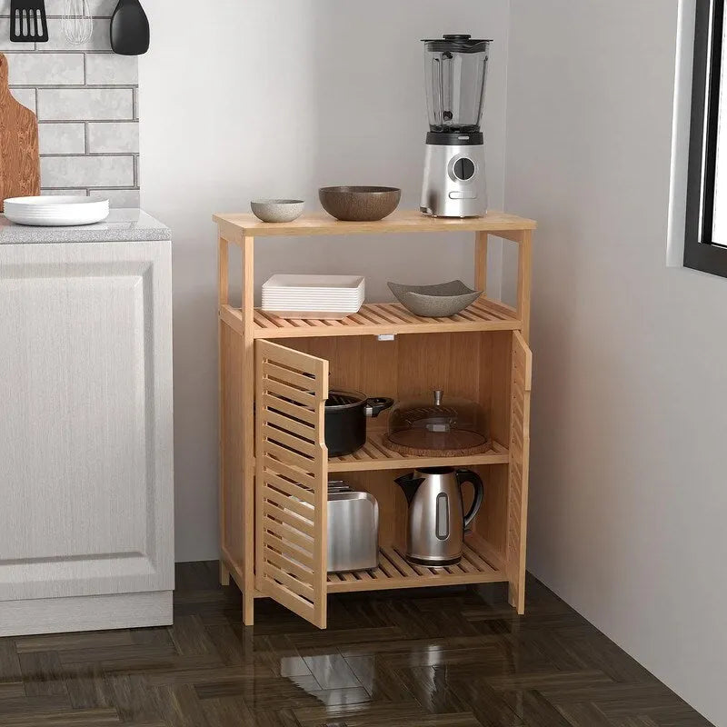 Bamboo Storage Cabinet - 11.8D x 23.6W x 31.7H