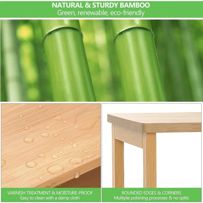 Bamboo Storage Cabinet - 11.8D x 23.6W x 31.7H