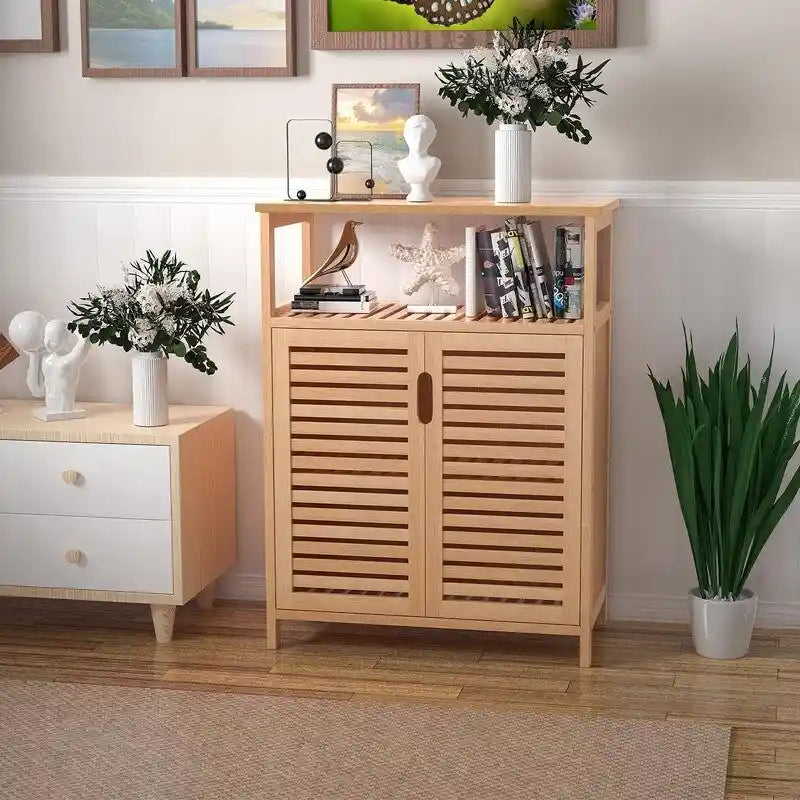 Bamboo Storage Cabinet - 11.8D x 23.6W x 31.7H