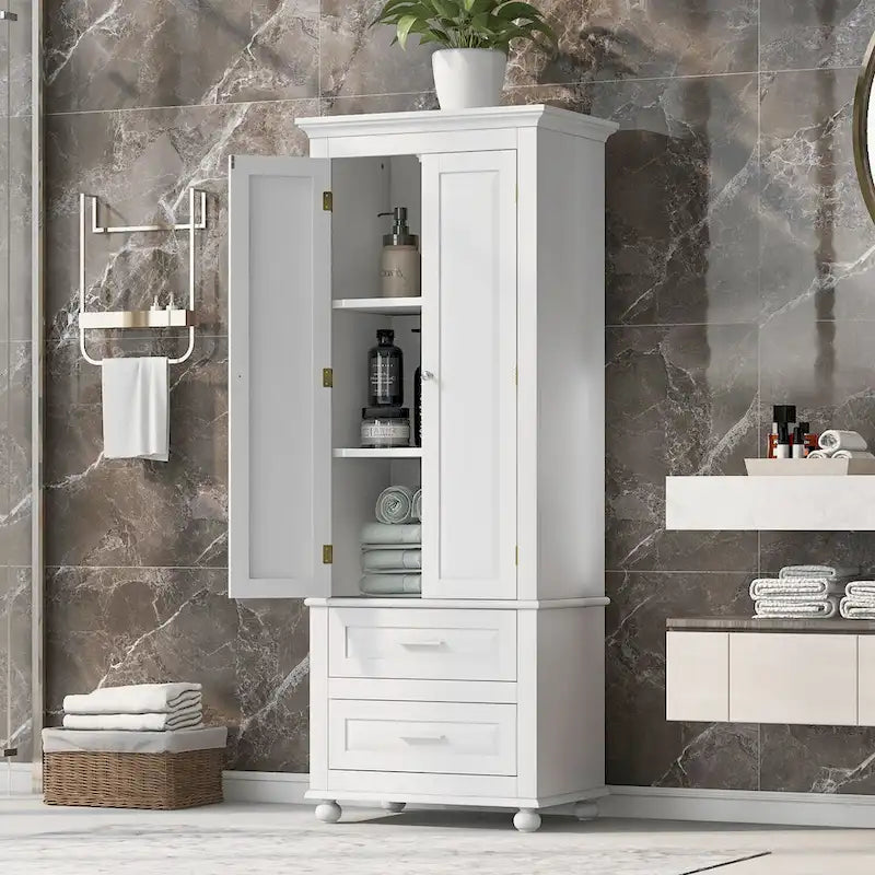 Bathroo Storage Cabinet with Two Drawers
