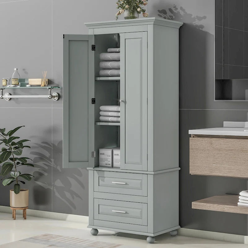 Bathroo Storage Cabinet with Two Drawers