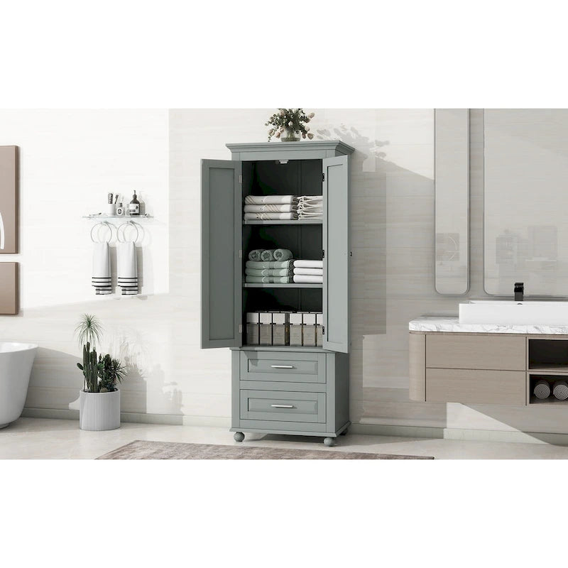 Bathroo Storage Cabinet with Two Drawers