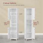 Tall Bathroom Cabinet with Lights - 11.8D x 11.8W x 66.9H