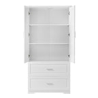 Tall Bathroom Storage Cabinet,Cabinet with Two Doors and Drawers