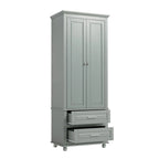 Tall Storage Cabinet with Two Drawers for Bathroom/Office