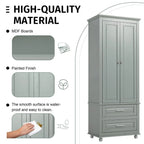 Tall Storage Cabinet with Two Drawers for Bathroom/Office