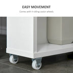 Slim Bathroom Cabinet with Wheels Storage Organizer