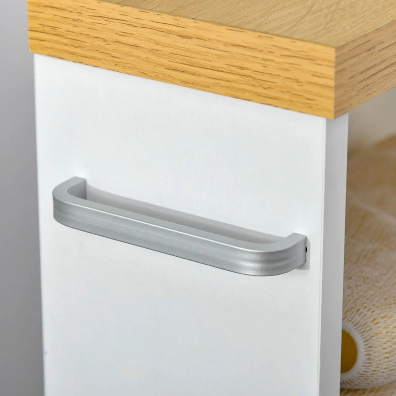 Slim Bathroom Cabinet with Wheels Storage Organizer