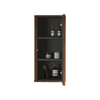 Striped Walnut Bathroom Floating Side Cabinet, Wall-mounted Storage Cabinet for Small Spaces