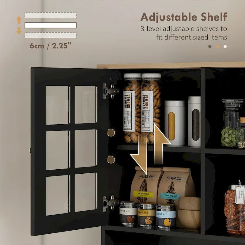 72 Freestanding Kitchen Pantry Cabinet