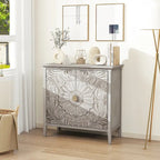 Light Grey 30.71 in. H Storage Cabinet with Shelves - 31.50 x 14.97