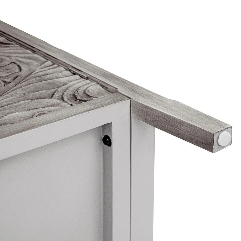 Light Grey 30.71 in. H Storage Cabinet with Shelves - 31.50 x 14.97