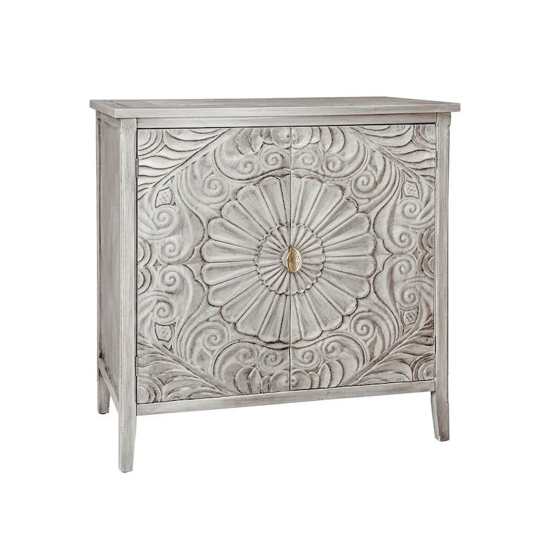 Light Grey 30.71 in. H Storage Cabinet with Shelves - 31.50 x 14.97