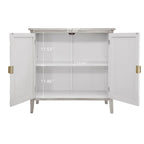 Light Grey 30.71 in. H Storage Cabinet with Shelves - 31.50 x 14.97