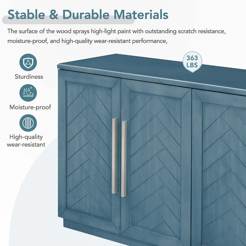 Sideboard with Adjustable Shelves for Kitchen