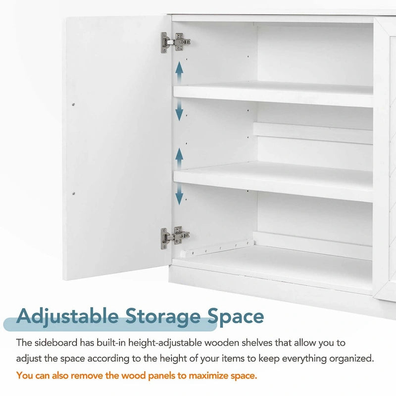 Sideboard with Adjustable Shelves for Kitchen