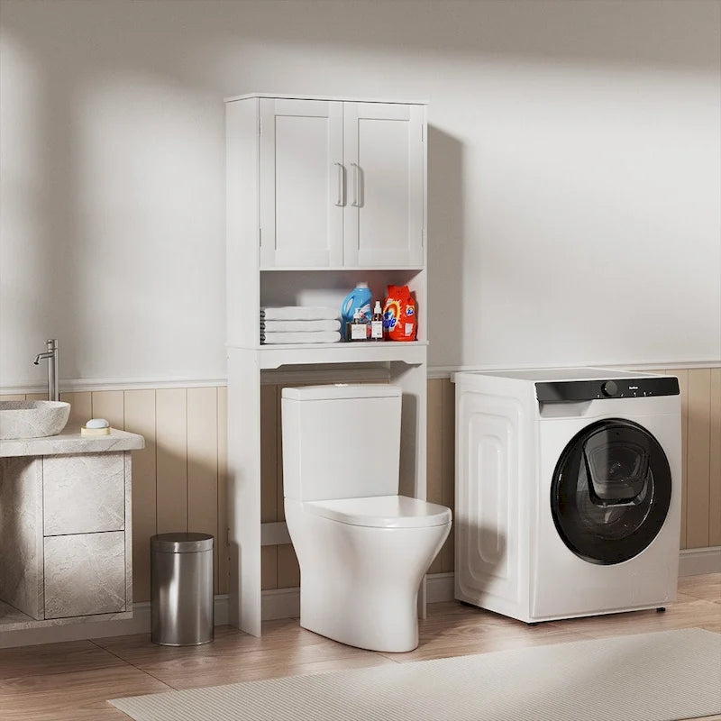Over The Toilet Storage Bathroom Cabinet with Adjustable Shelves