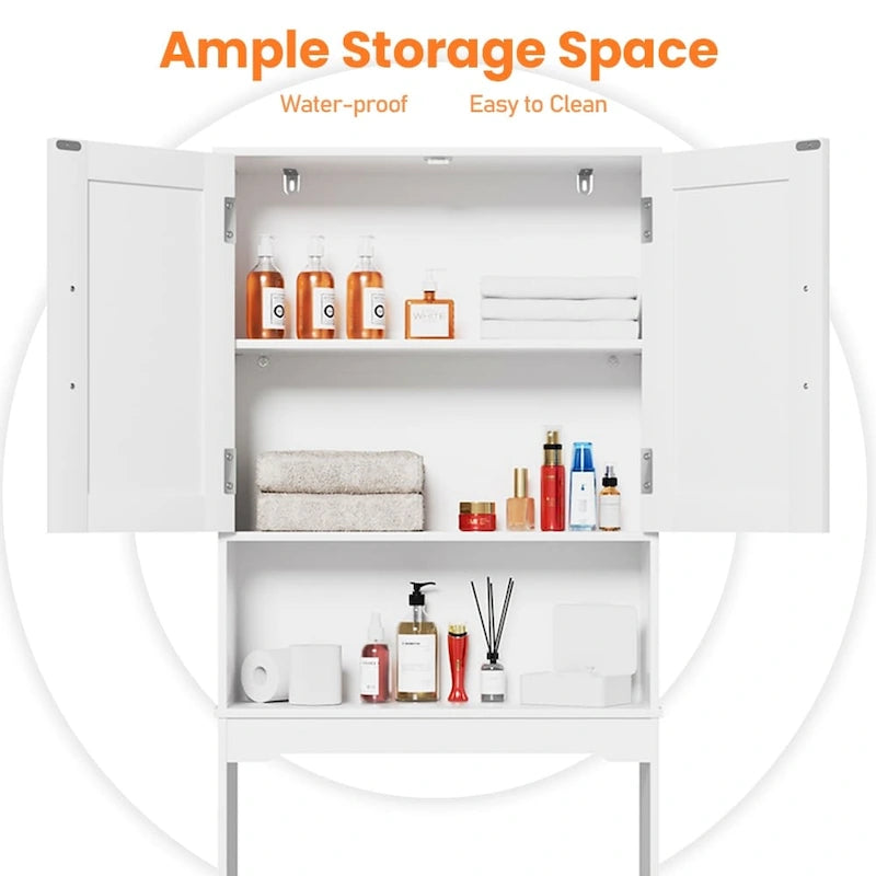 Over The Toilet Storage Bathroom Cabinet with Adjustable Shelves