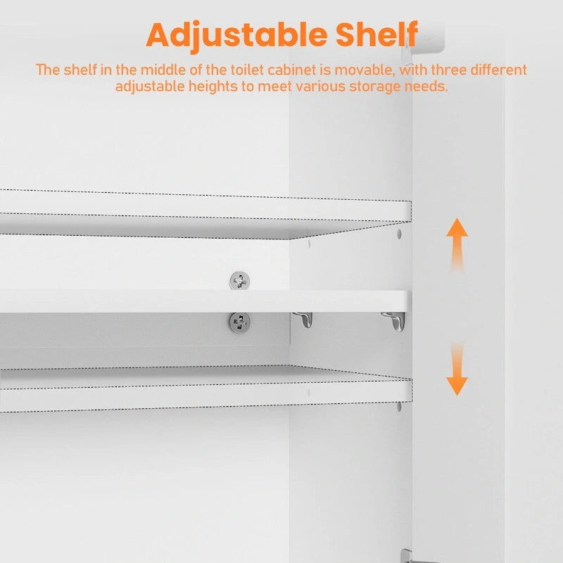 Over The Toilet Storage Bathroom Cabinet with Adjustable Shelves