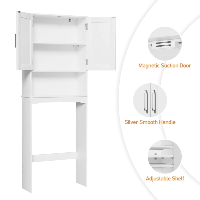 Over The Toilet Storage Bathroom Cabinet with Adjustable Shelves