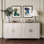 Modern Lacquered 4 Door Wooden Cabinet