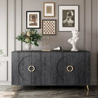 Modern Lacquered 4 Door Wooden Cabinet