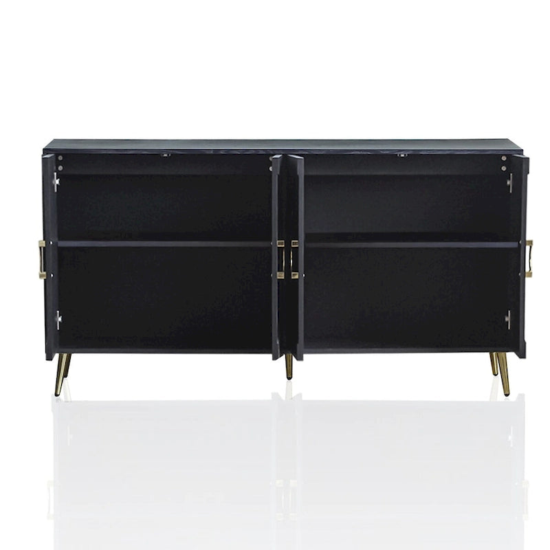 Modern Lacquered 4 Door Wooden Cabinet