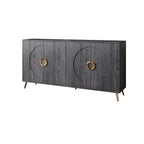 Modern Lacquered 4 Door Wooden Cabinet
