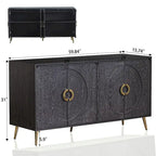 Modern Lacquered 4 Door Wooden Cabinet