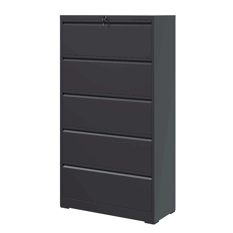 5 Drawer Metal Lateral File Cabinet,Filing Cabinet with Lock,Lockable File Cabinet for Home Office,Locking Metal File Cabinet