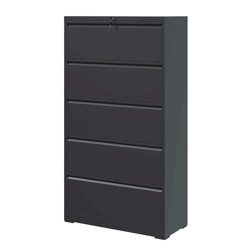 5 Drawer Metal Lateral File Cabinet,Filing Cabinet with Lock,Lockable File Cabinet for Home Office,Locking Metal File Cabinet