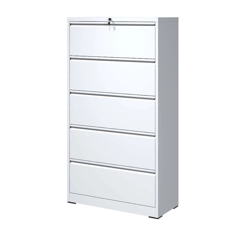 5 Drawer Metal Lateral File Cabinet,Filing Cabinet with Lock,Lockable File Cabinet for Home Office,Locking Metal File Cabinet