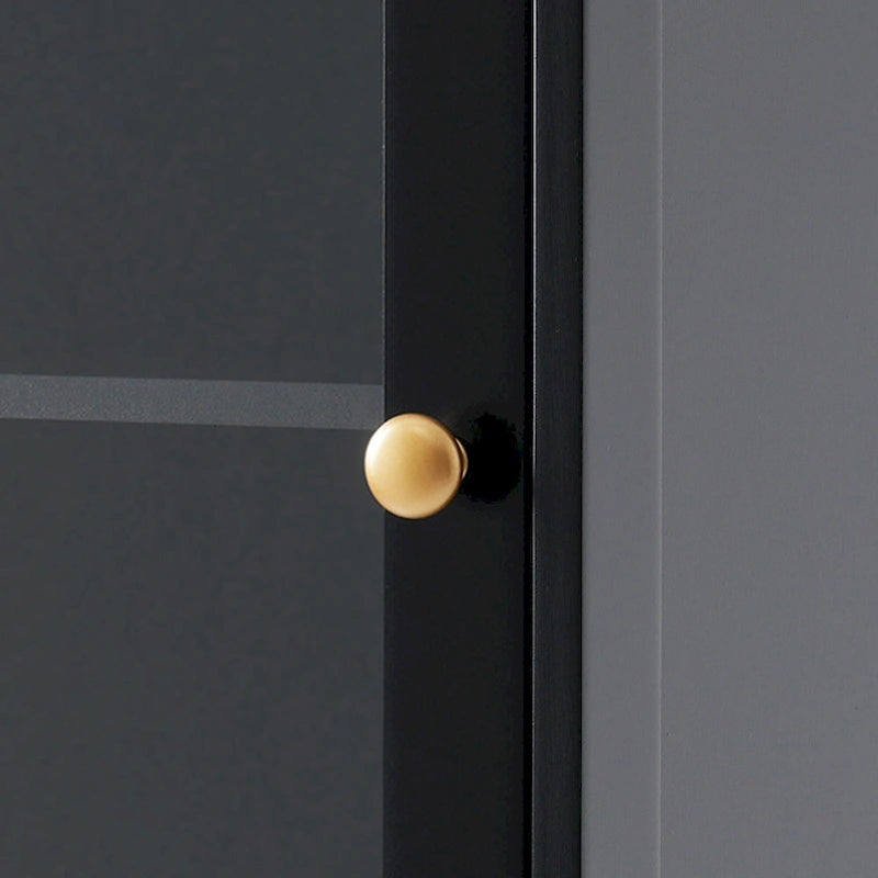 Tall Bathroom Storage Cabinet with Glass Doors