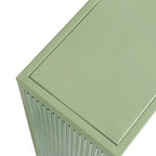 Roomfitters 27.56 Modern Glass Door Wall Cabinet with Three-Tier Storage for Entryway, Living Room, Bathroom