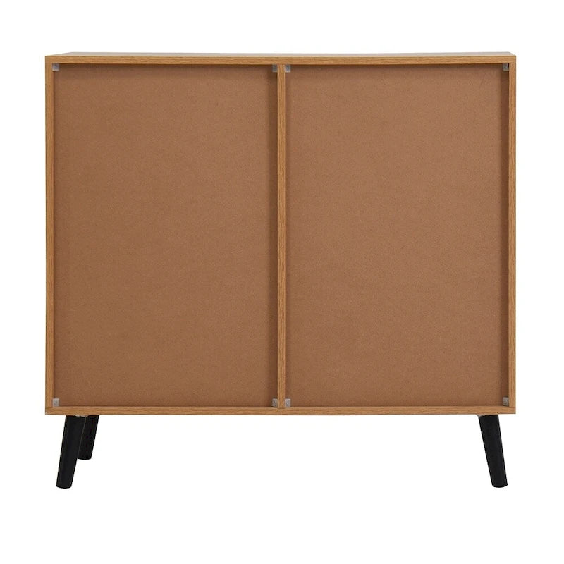 Wood Sideboard Buffet Cabinet with 3 Drawers & Adjustable Shelf & Door