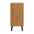 Wood Sideboard Buffet Cabinet with 3 Drawers & Adjustable Shelf & Door