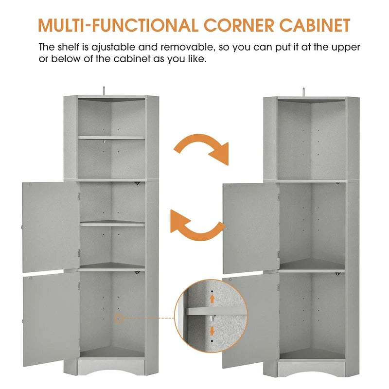 Freestanding Storage Cabinet with Doors