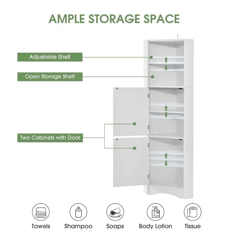 Freestanding Storage Cabinet with Doors