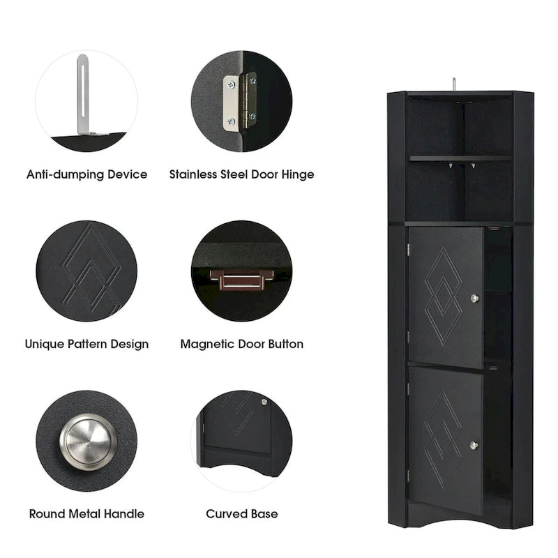 Freestanding Storage Cabinet with Doors