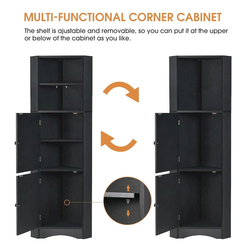 Freestanding Storage Cabinet with Doors