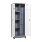 Metal Storage Cabinets, Cleaning Tool Cabinet with Locking Door, Tall Broom Tool Organizer and Storage, Large Storage Cabinet