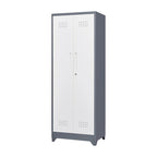 Metal Storage Cabinets, Cleaning Tool Cabinet with Locking Door, Tall Broom Tool Organizer and Storage, Large Storage Cabinet