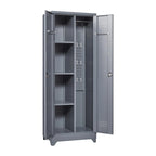 Metal Storage Cabinets, Cleaning Tool Cabinet with Locking Door, Tall Broom Tool Organizer and Storage, Large Storage Cabinet