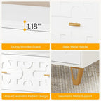 Modern 2-Drawer Lateral File Cabinet, White Office Filing Cabinet for Legal/Letter/A4 Size