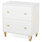Modern 2-Drawer Lateral File Cabinet, White Office Filing Cabinet for Legal/Letter/A4 Size