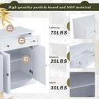 58.30 Inch MDF Sideboard with Adjustable Shelves