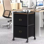 File Cabinet with 2 Drawers, Mobile Filing Cabinet Fits Letter Size or A4