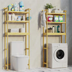Over Toilet Shelf Space-saving Bamboo Bathroom Cabinet Rack Adjustable